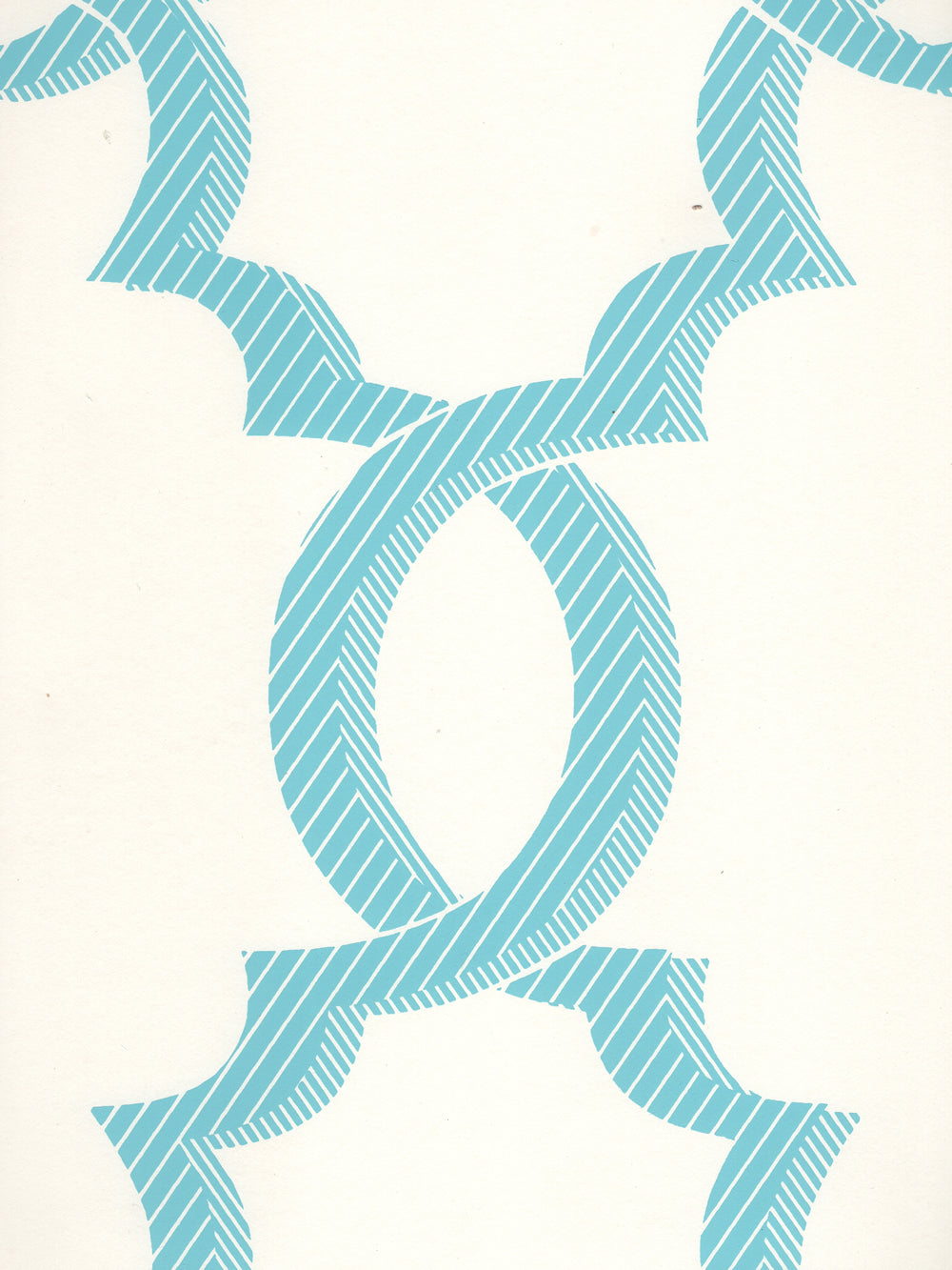 El Cid Turquoise on Almost White wallpaper by Quadrille