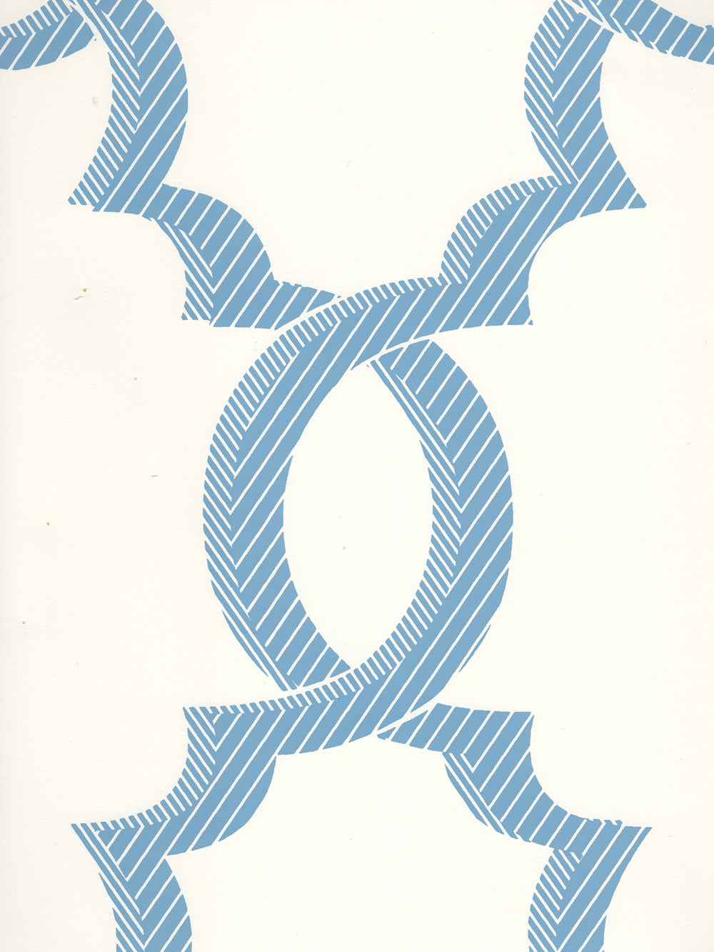 El Cid French Blue on Almost White wallpaper by Quadrille