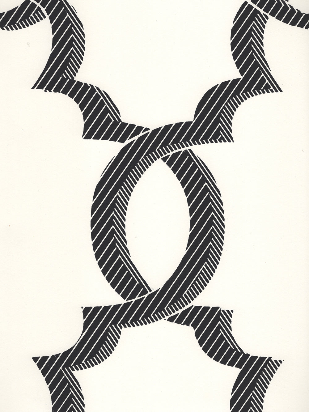 El Cid Black on Almost White wallpaper by Quadrille
