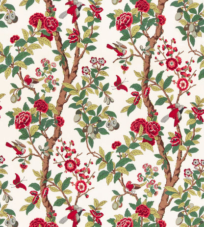 Eldon Fabric by GP & J Baker Document Red/Green