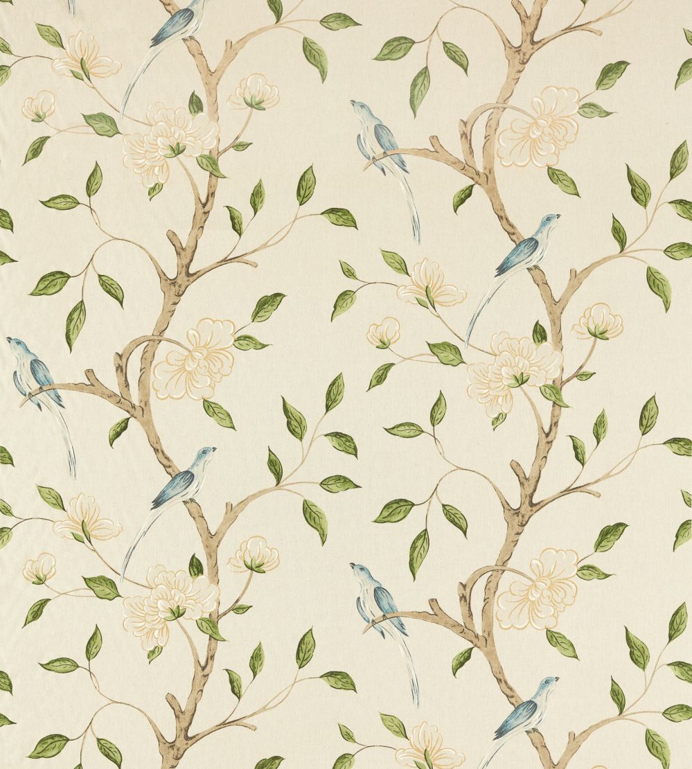 Eleonora Print Fabric by Zoffany Evergreen