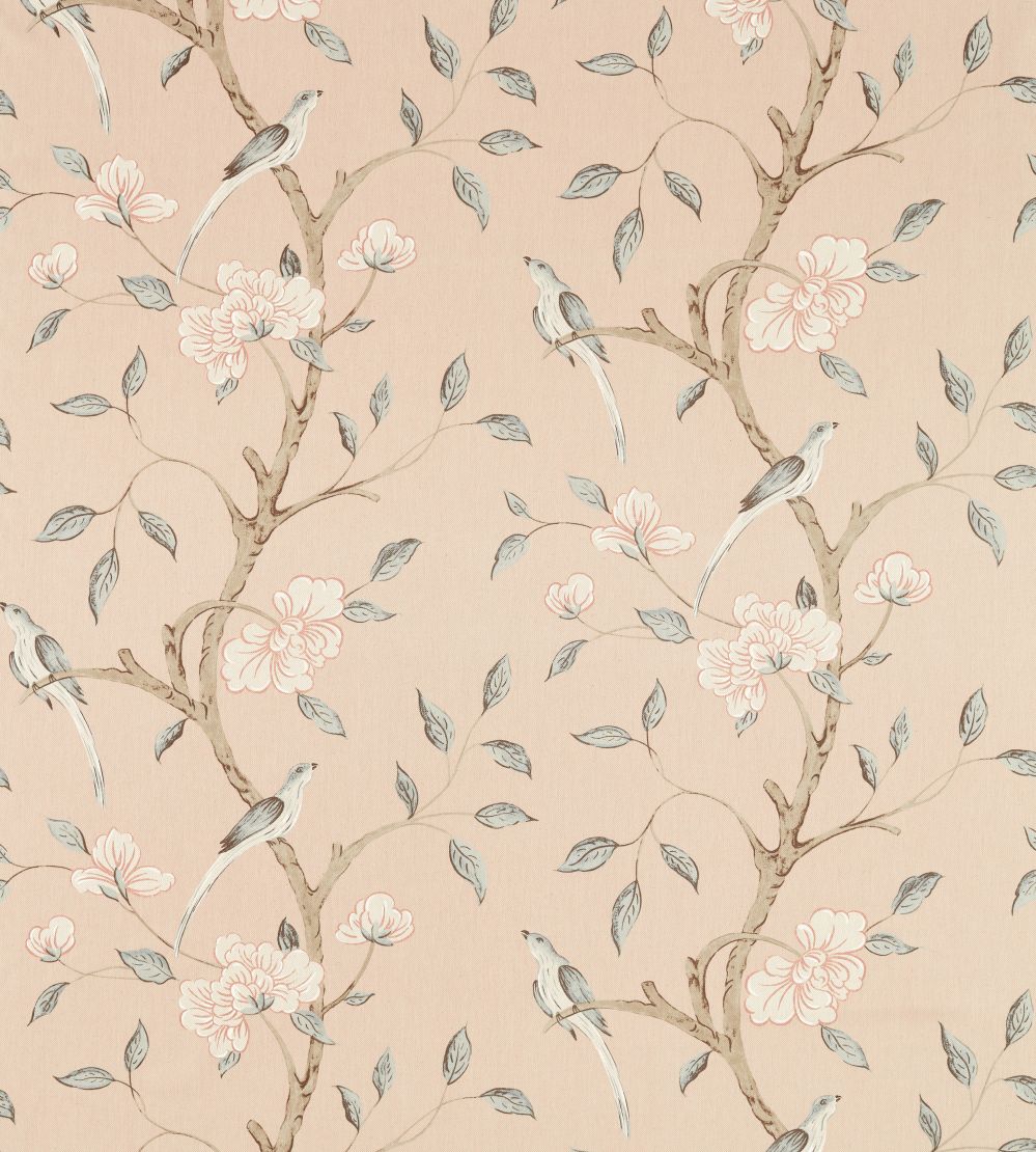 Eleonora Print Fabric by Zoffany Tuscan Pink