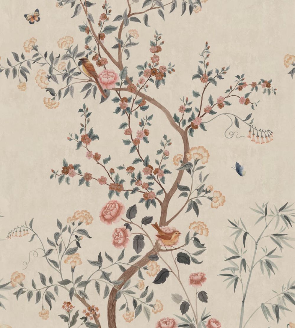 Eleonora Wallpaper by Sandberg Misty Blue