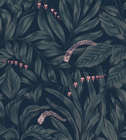 Elin Wallpaper by Sandberg Midnight Blue