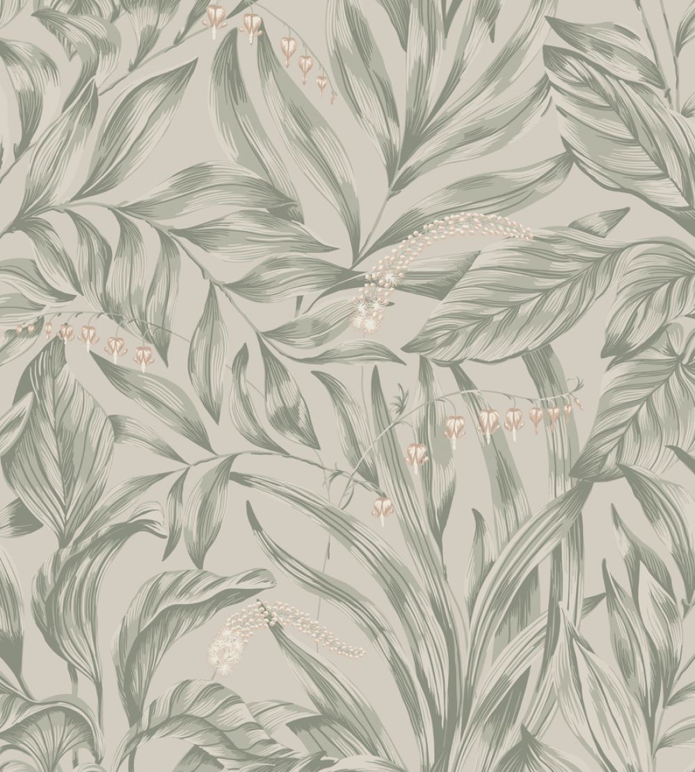 Elin Wallpaper by Sandberg Sage Green