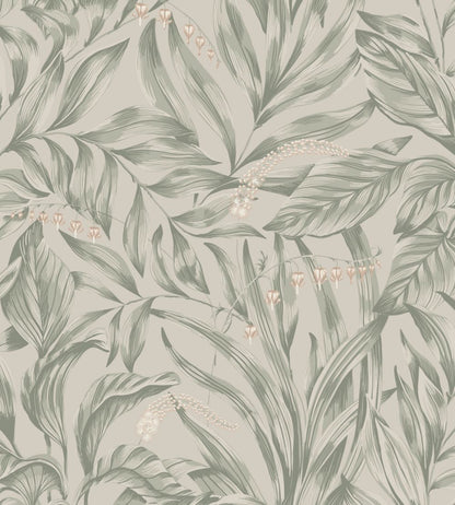 Elin Wallpaper by Sandberg Sage Green
