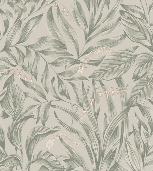 Elin Wallpaper by Sandberg Sage Green