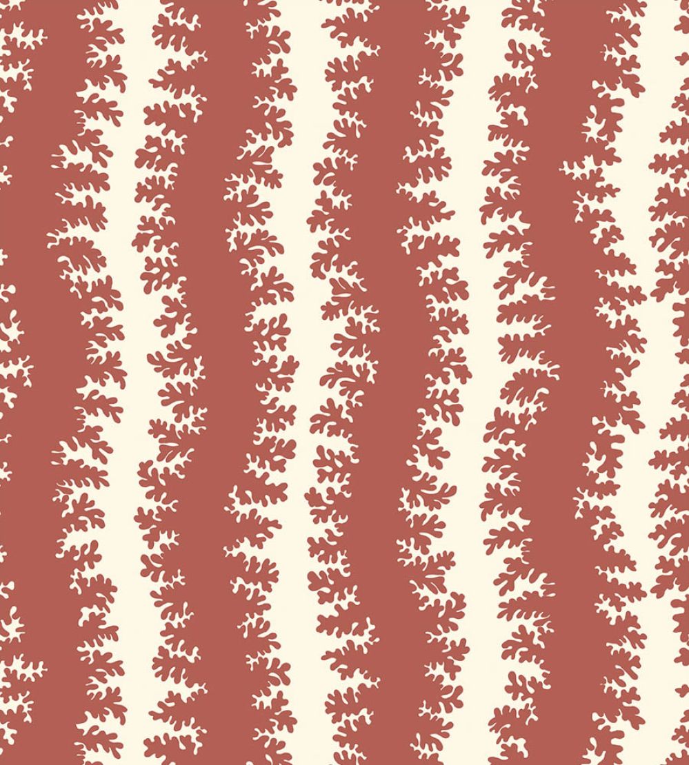 Elkhorn Stripe Wallpaper by Josephine Munsey Red Toppings/Clarke White