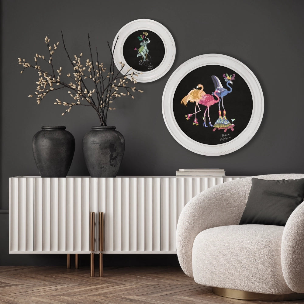 Elliot framed art print by Brand McKenzie styled on a wall, room view 3