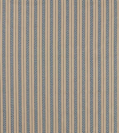 Elm Stripe Fabric by Morris & Co Indigo/Flax
