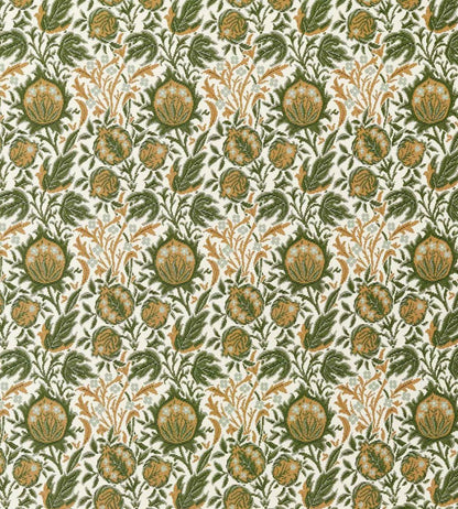 Elmcote Weave Outdoor Fabric by Morris & Co Moss/Wheat