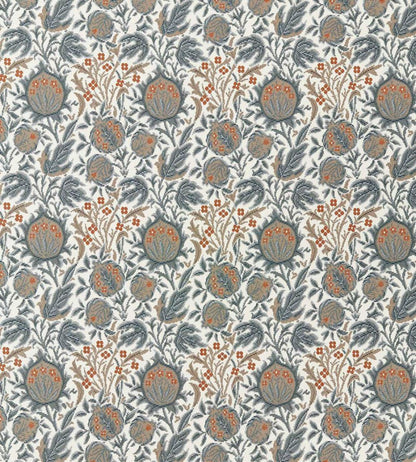 Elmcote Weave Outdoor Fabric by Morris & Co River Blue/Apricot