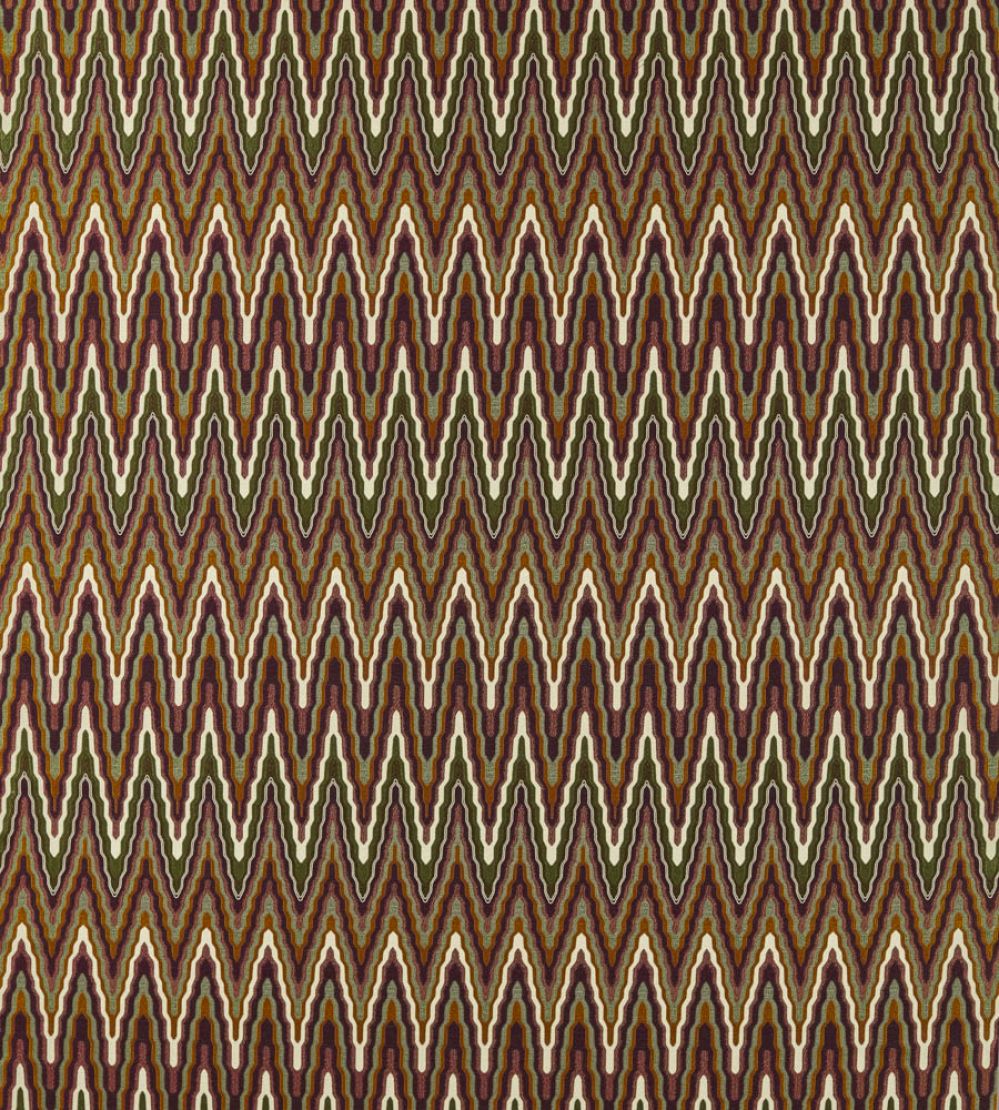 Elota Fabric by Harlequin Burgundy/Moss