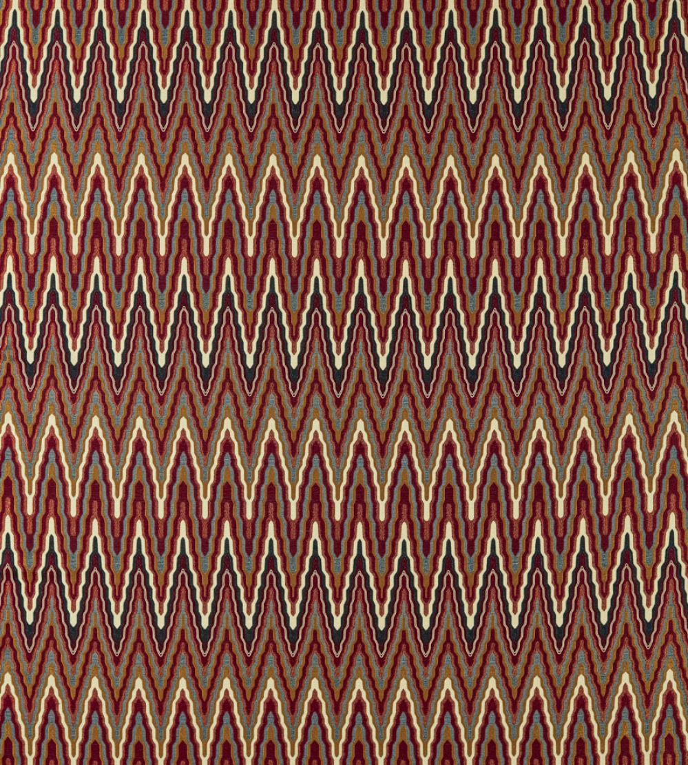Elota Fabric by Harlequin Indigo/Maroon
