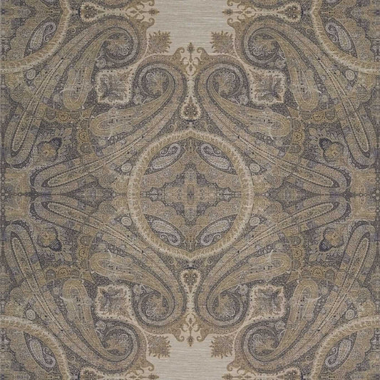 Elswick Paisley Blue Umber mural by Zoffany