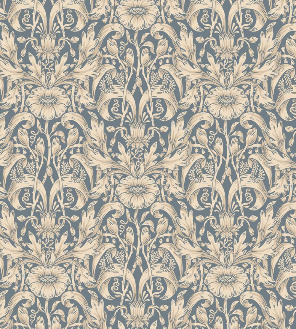 Emil Wallpaper by Sandberg Indigo Blue