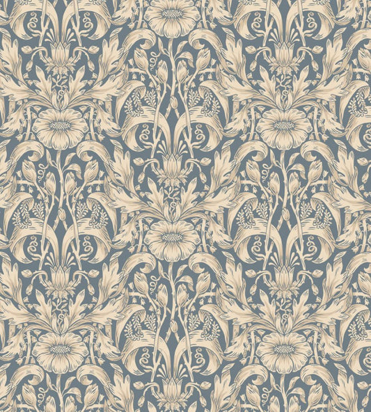 Emil Wallpaper by Sandberg Indigo Blue