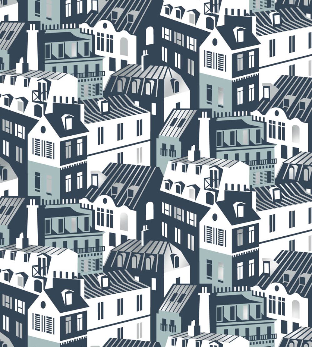 Emmas Apartment Wallpaper by Mini Moderns High Tide & Zinc