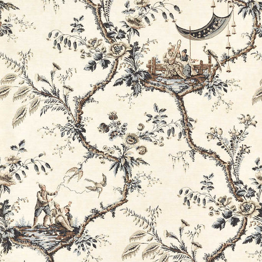 Emperors Musician Charcoal mural by Zoffany