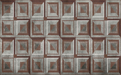 Empire mural by Coordonné in Silver, flat pattern view