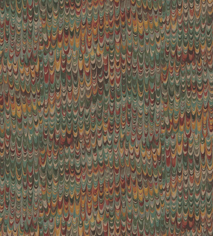 End Paper Wallpaper by Mulberry Home Red/Green
