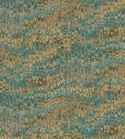 End Paper Wallpaper by Mulberry Home Teal