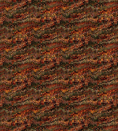 End Paper Velvet Fabric by Mulberry Home Red/Green