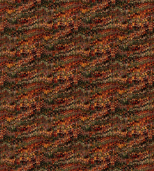 End Paper Velvet Fabric by Mulberry Home Red/Green