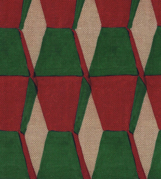 Endless Scarlet Fabric by MINDTHEGAP Red and Green