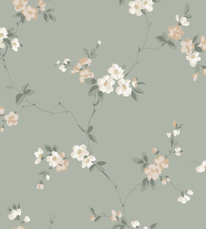 Engla Wallpaper by Sandberg Sage Green
