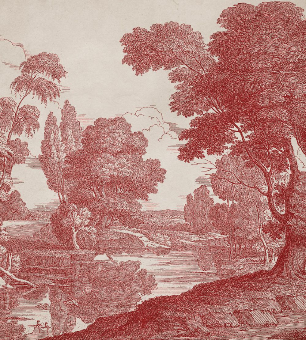 Engraving Mural by Coordonne Red