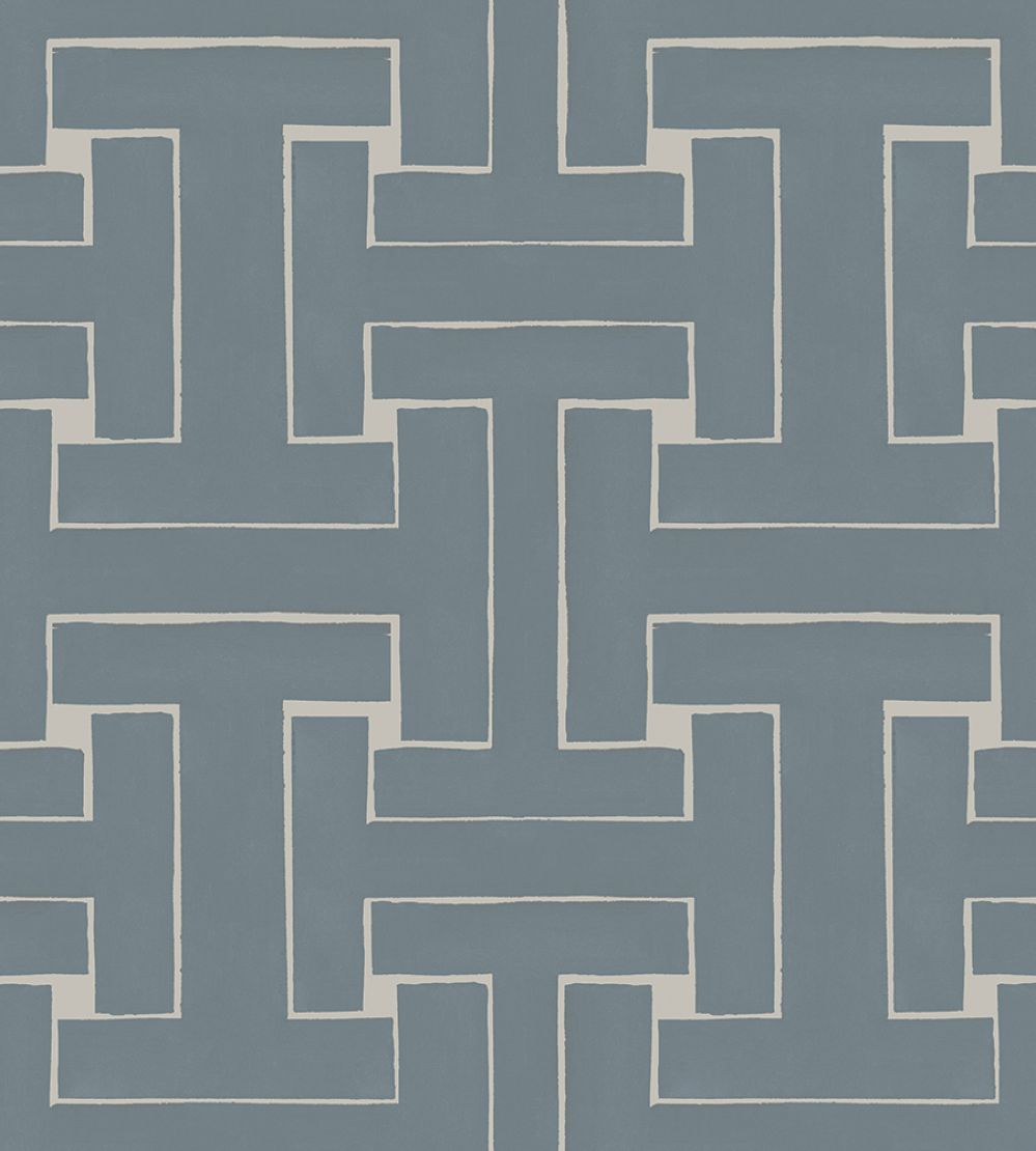 Ensemble Wallpaper by Tres Tintas Azul claro