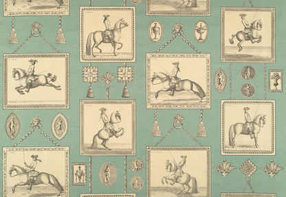 Equestrian Fabric by Nile & York in Aqua