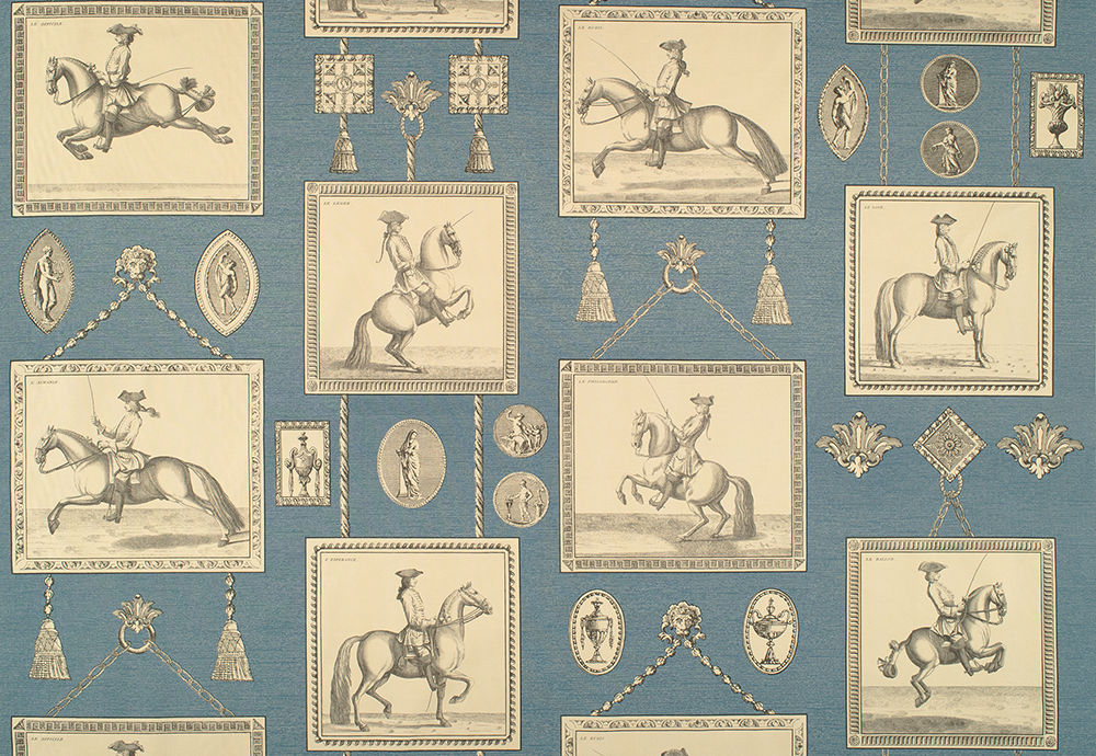 Equestrian Fabric by Nile & York in Blue