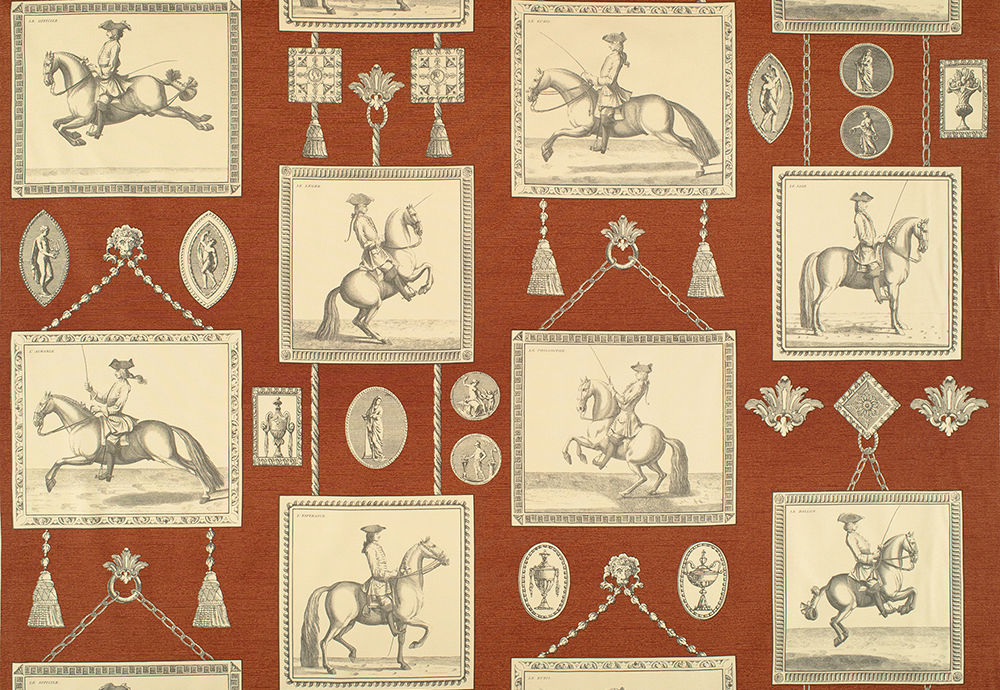 Equestrian Fabric by Nile & York in Terracotta