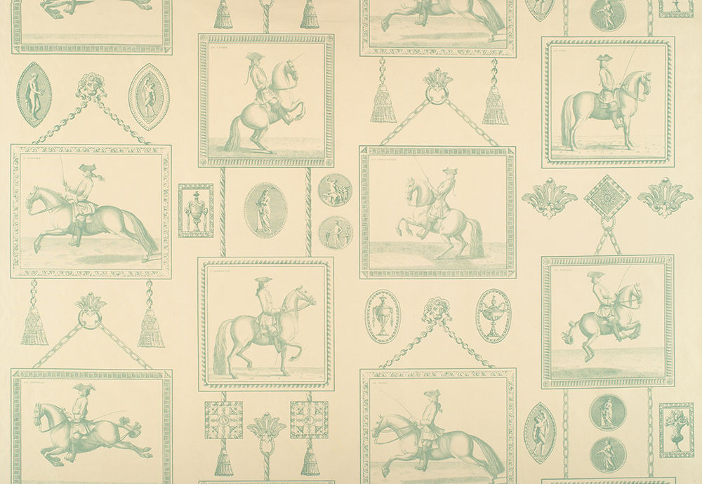 Equestrian Toile Fabric by Nile & York in Eau de Nil