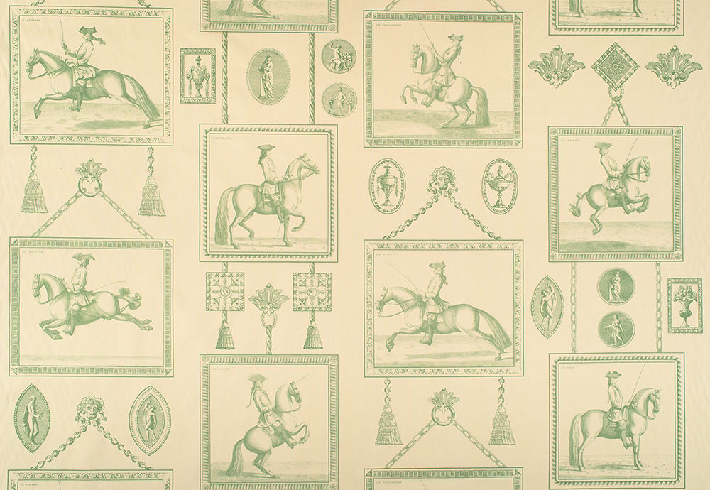 Equestrian Toile Fabric by Nile & York in Green