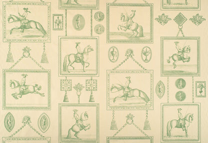 Equestrian Toile Fabric by Nile & York in Green