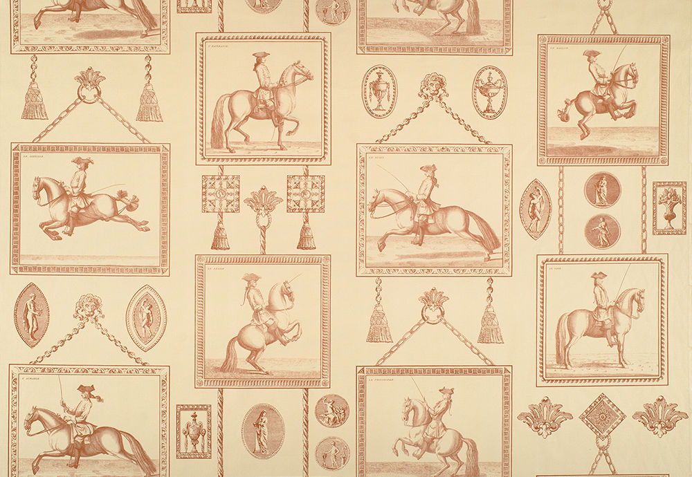 Equestrian Toile Fabric by Nile & York in Sepia