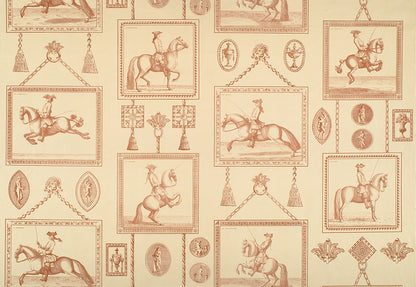 Equestrian Toile Fabric by Nile & York in Sepia