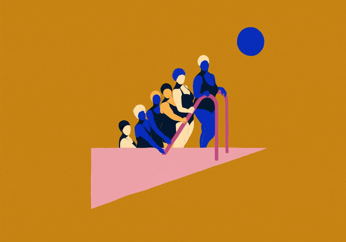Equilibrio mural by Coordonné in Golden, flat pattern view