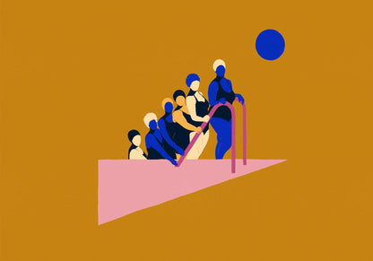 Equilibrio mural by Coordonné in Golden, flat pattern view
