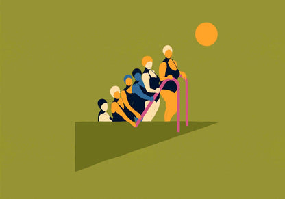 Equilibrio mural by Coordonné in Pistachio, flat pattern view