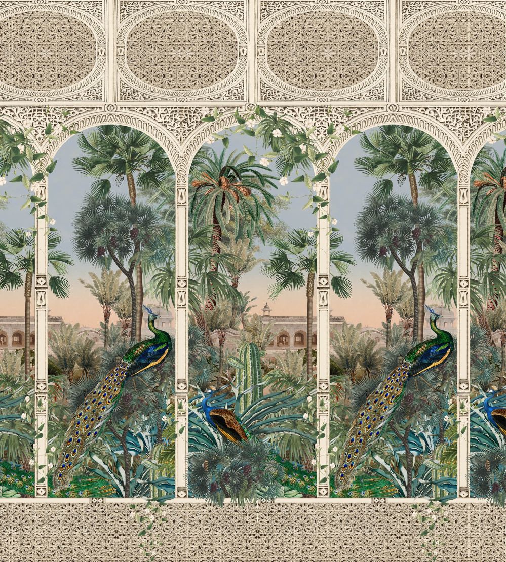 Erfoud Mural by MINDTHEGAP Taupe/Green