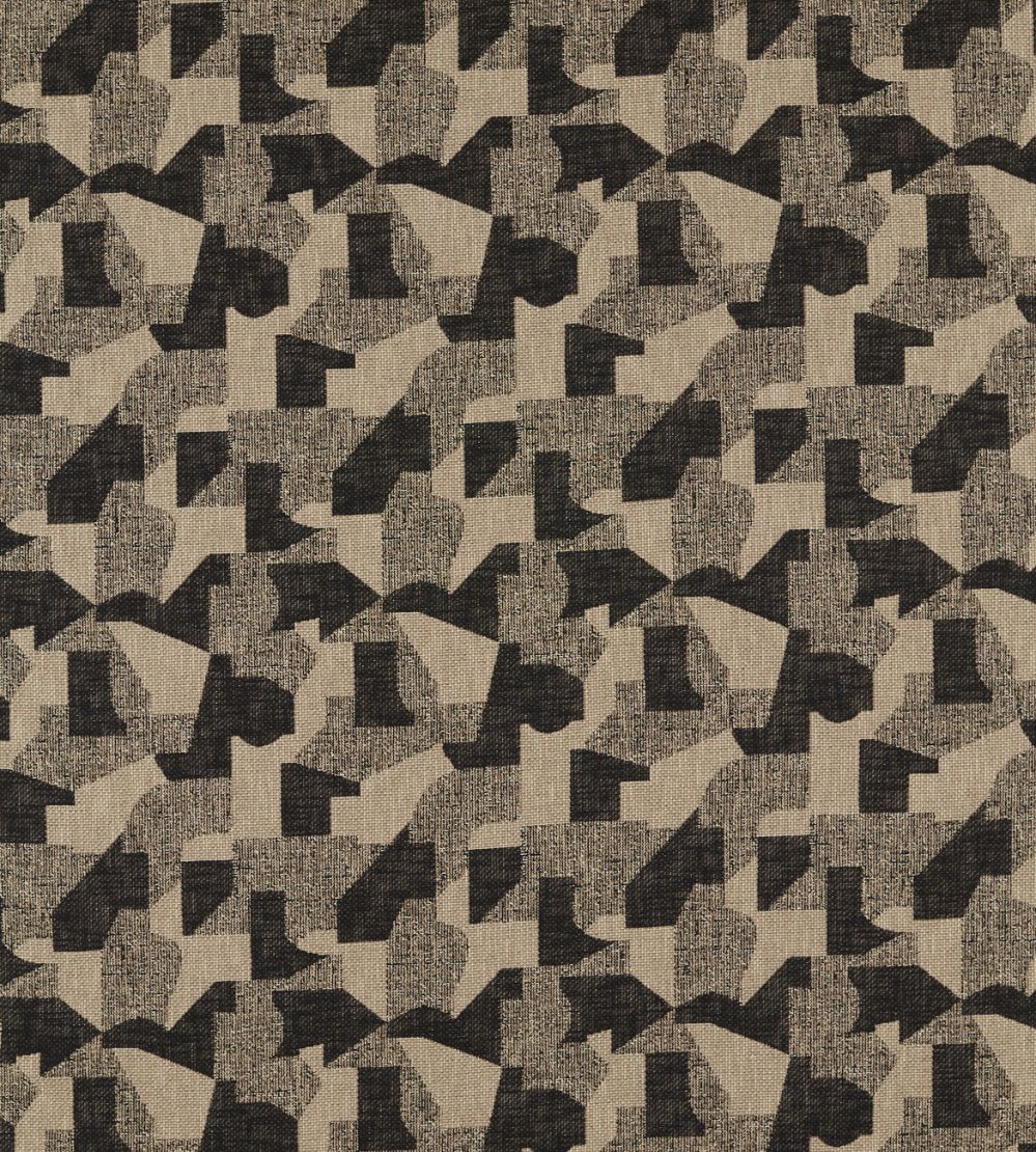 Espen Fabric by Clarke & Clarke Charcoal/Linen