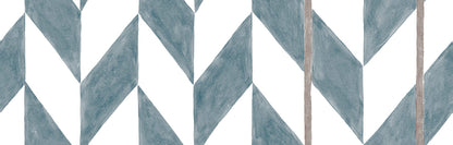 Espiga wallpaper by Coordonné in Azul, flat pattern view