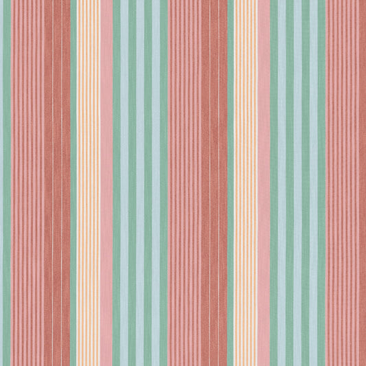 Esprit Stripe Fabric by Thibaut in Pool & Spice (W81701)