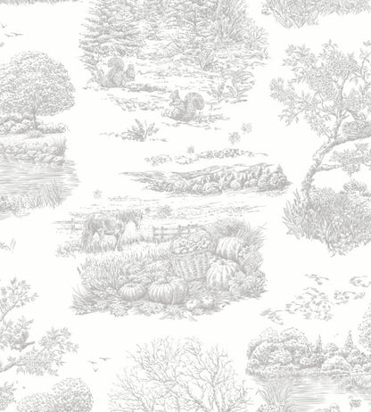 Eve Toile Wallpaper by Ohpopsi Dove