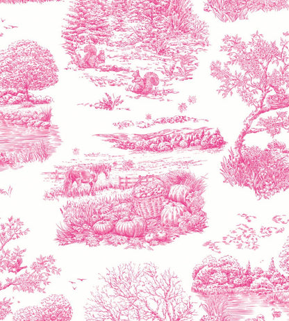 Eve Toile Wallpaper by Ohpopsi Magenta