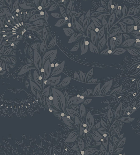 Evelina Wallpaper by Sandberg Indigo Blue